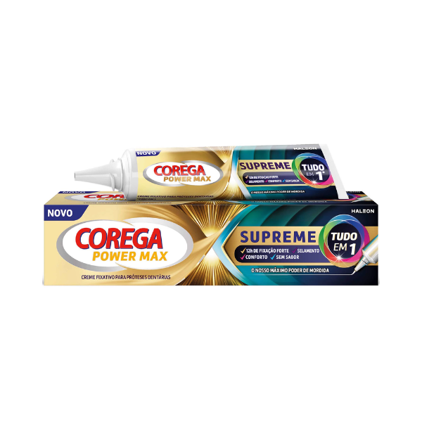 Corega Power Max Supreme Creme Fixador Próteses Dentárias 40gr.