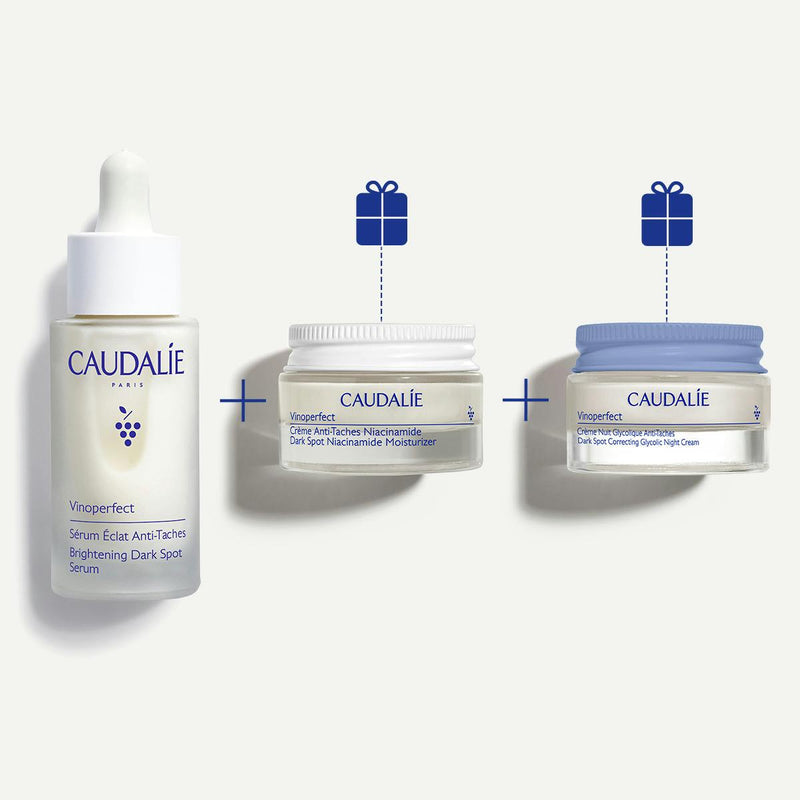 Caudalie Vinoperfect Coffret Trio Anti-Manchas Sérum 30ml + Oferta Creme Dia e Noite 15ml