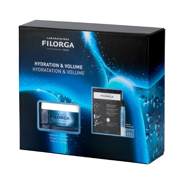 Filorga Hyalu-Filler Coffret Hidratação & Volume Creme 50ml + OFERTA Bolsa c/ Lábios 4gr. e Flash Mask 20ml