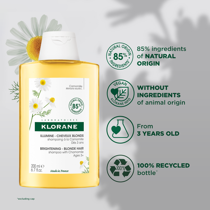 Champú de manzanilla Klorane para cabello rubio 