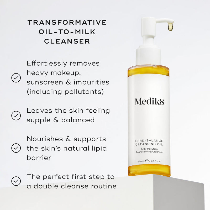 Medik8 Lipid Balance Cleansing Oil Óleo Limpeza Desmaquilhante Anti-Poluição 140ml