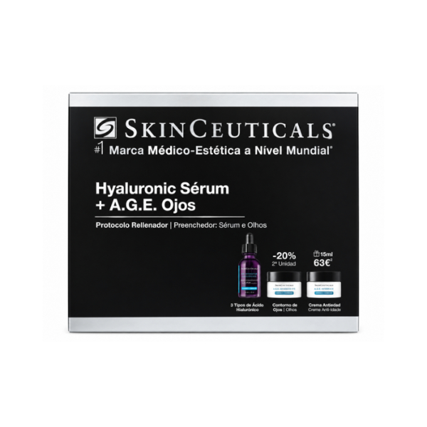 SkinCeuticals Coffret Protocolo Preenchimento Volume HA Intensifier Multi-Glycan Sérum 30ml + A.G.E. Advanced Eye Creme 15ml + OFERTA A.G.E. Interrupter Creme 15ml