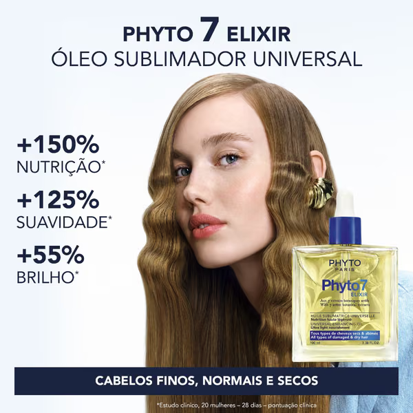 Phyto Nutrição Phyto 7 Elixir Óleo Sublimador Universal Cabelo Danificado Seco 100ml