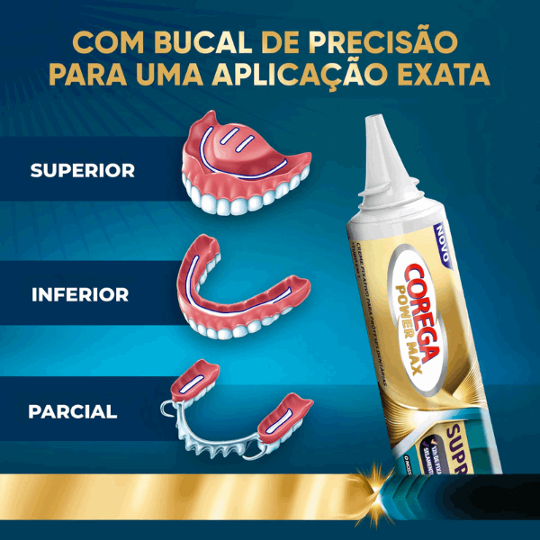 Corega Power Max Supreme Creme Fixador Próteses Dentárias 40gr.