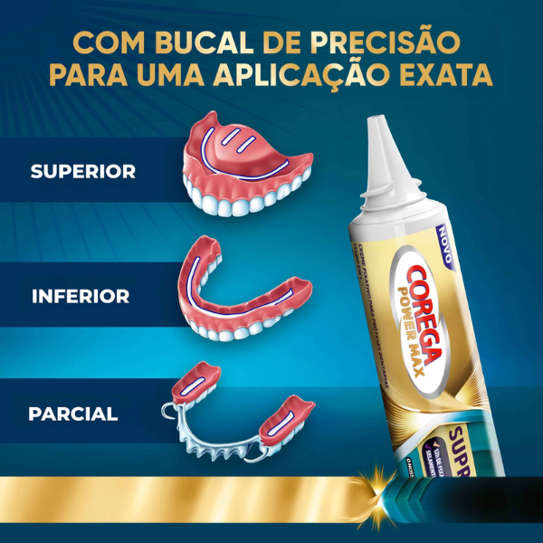Corega Power Max Supreme Creme Fixador Próteses Dentárias 40gr.