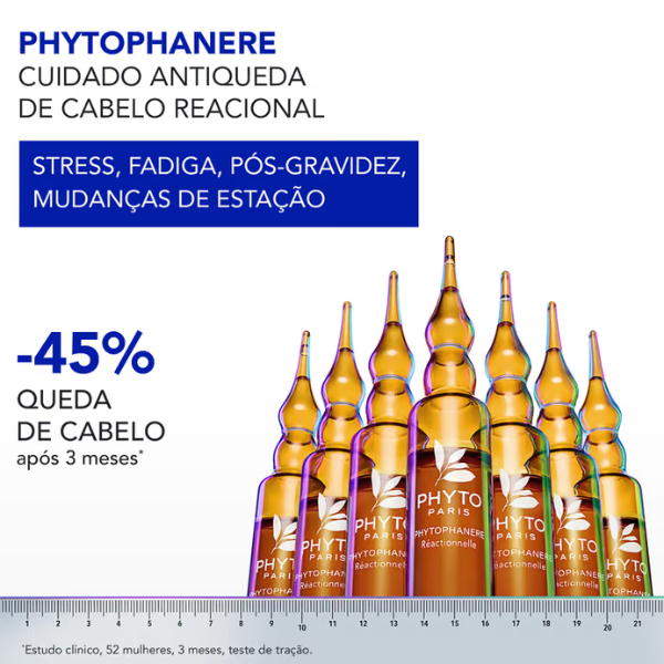 Phyto Phytophanere Pack Queda Reacional Ampolas x12 + OFERTA Champô 100ml