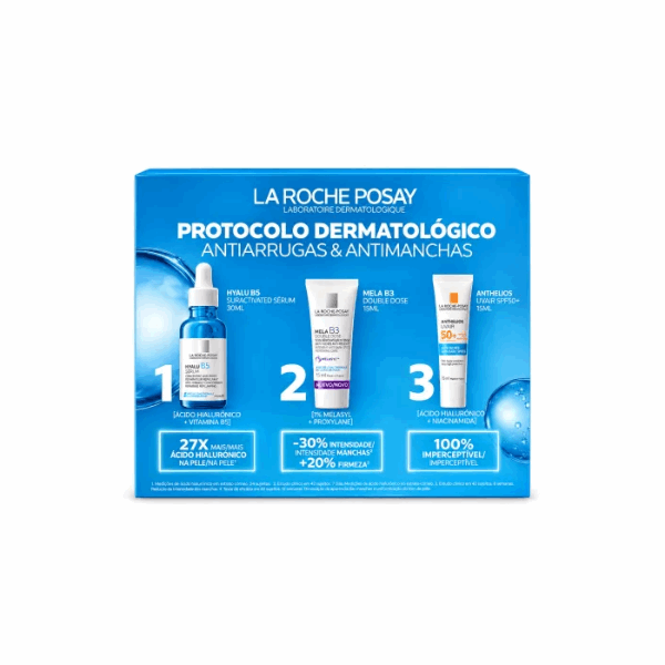 La Roche Posay Coffret Protocolo Antirrugas Antimanchas Sérum Hyalu B5 Suractivated + OFERTA Minis Anthelios e Mela B3 Double Dose