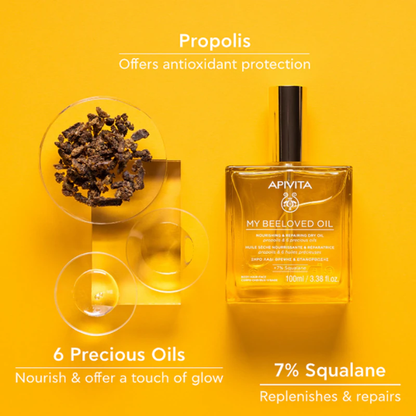 Apivita Coffret Golden Glow My Beeloved Oil Óleo Seco 100ml + OFERTA Gel Duche Bee My Honey 250ml