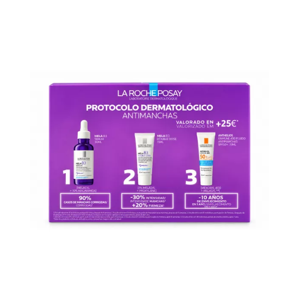 La Roche Posay Coffret Protocolo Antimanchas Intensivo Mela B3 Sérum + OFERTA Minis Anthelios e Mela B3 Double Dose