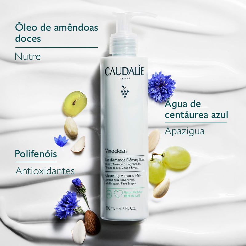 Caudalie Vinoclean Leite de Amêndoas Desmaquilhante