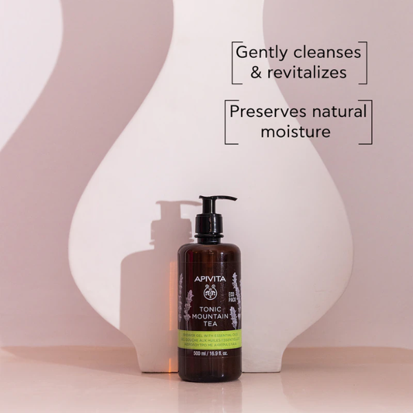 Apivita Coffret Tonic Mountain Tea Gel Duche 250ml + Leite Corporal Hidratante 200ml