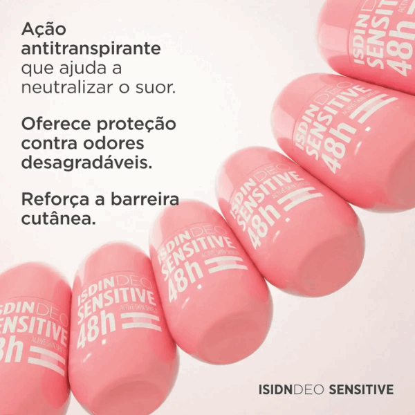 Isdin IsdinDEO Sensitive 48H Desodorizante Antitranspirante Pele Sensível Roll-On 50ml