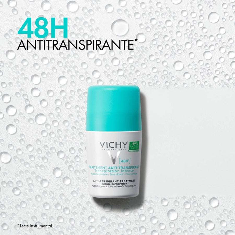Vichy Desodorizante Roll-On Transpiração Intensa Antitranspirante 48H 50ml