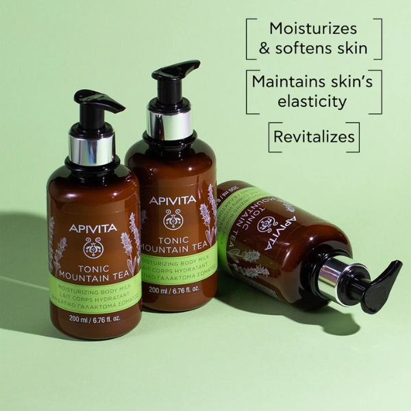 Apivita Coffret Tonic Mountain Tea Gel Duche 250ml + Leite Corporal Hidratante 200ml