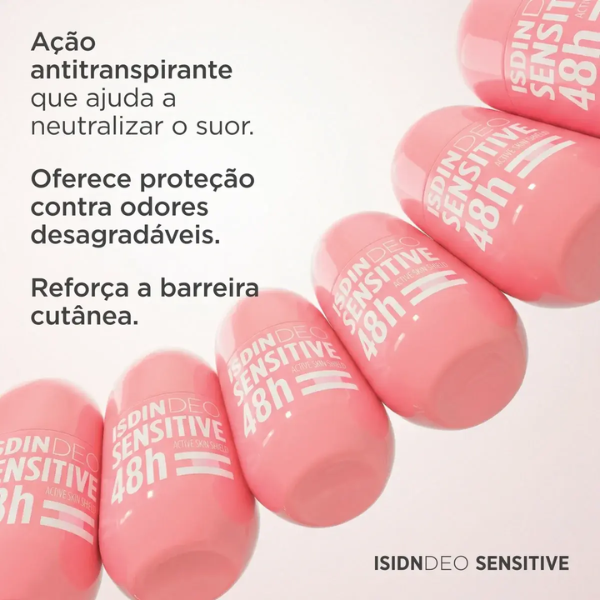 Isdin IsdinDEO Sensitive 48H Desodorizante Antitranspirante Pele Sensível Roll-On 50ml