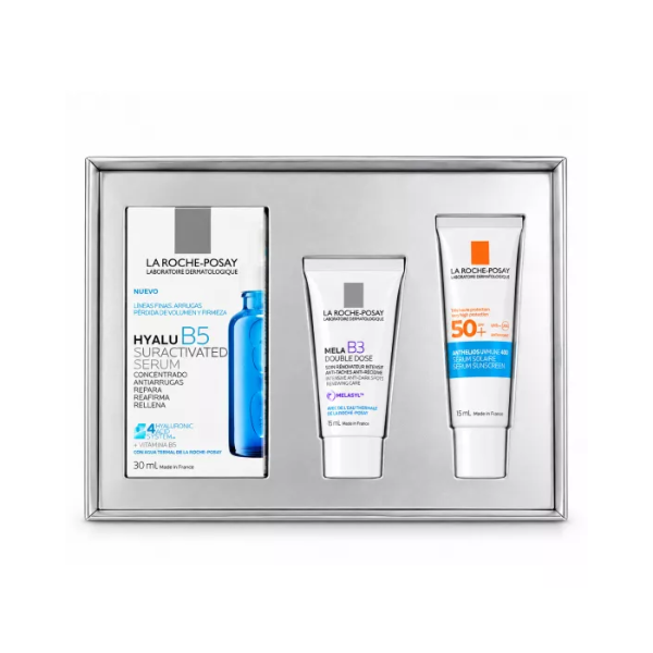 La Roche Posay Coffret Protocolo Antirrugas Antimanchas Sérum Hyalu B5 Suractivated + OFERTA Minis Anthelios e Mela B3 Double Dose