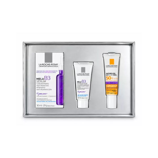 La Roche Posay Coffret Protocolo Antimanchas Intensivo Mela B3 Sérum + OFERTA Minis Anthelios e Mela B3 Double Dose
