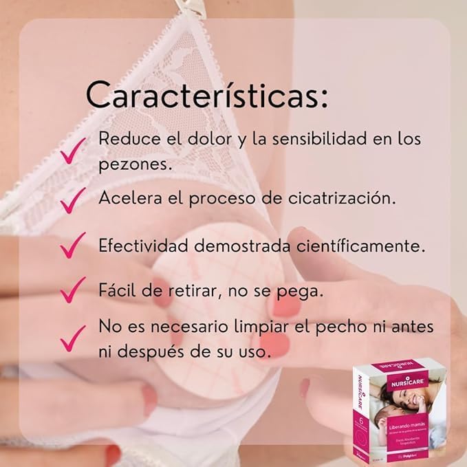 Nursicare Almofada Adesivo Terapêutico Amamentação Cicatrizante Mamilo x6