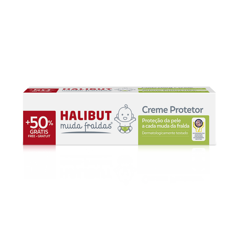 Halibut Muda Fraldas Creme Protetor c/ 50% Grátis 100 + 50 gr