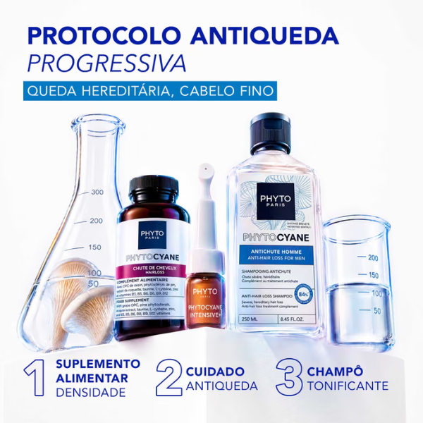 Phyto Phytocyane Intensive+ Champô Antiqueda Homem 500ml