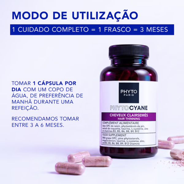 Phyto Phytocyane Intensive+ Suplemento Antiqueda Progressiva 84cp.