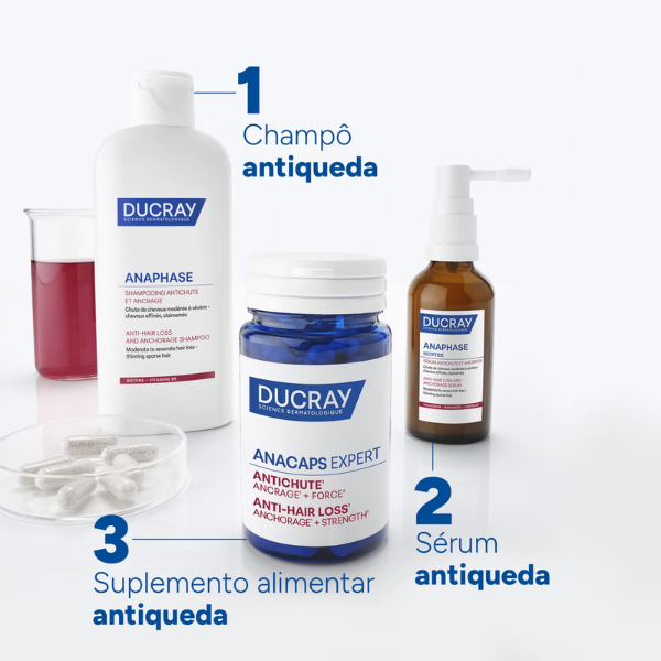 Ducray Pack 3 Meses Anacaps Expert Suplemento Antiqueda Crónica 90cp.