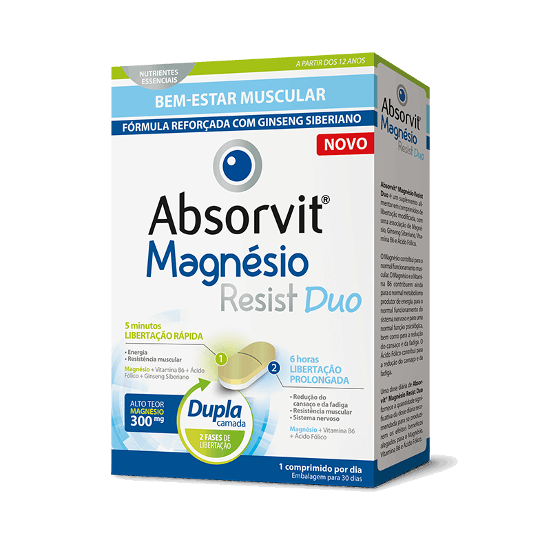 Absorvit Magnésio Resist Duo 30 comp.