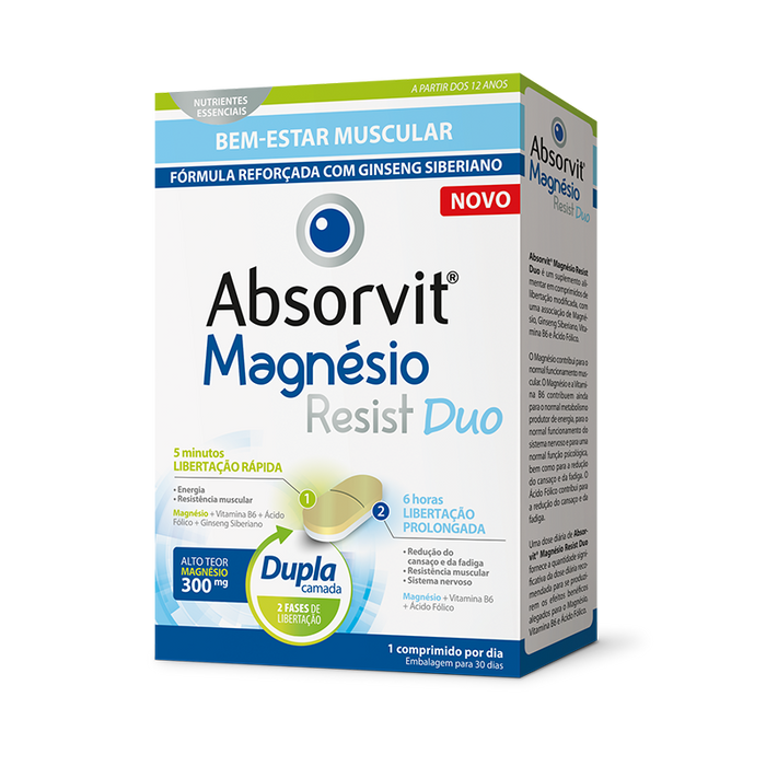 Absorvit Magnésio Resist Duo 30 comp.