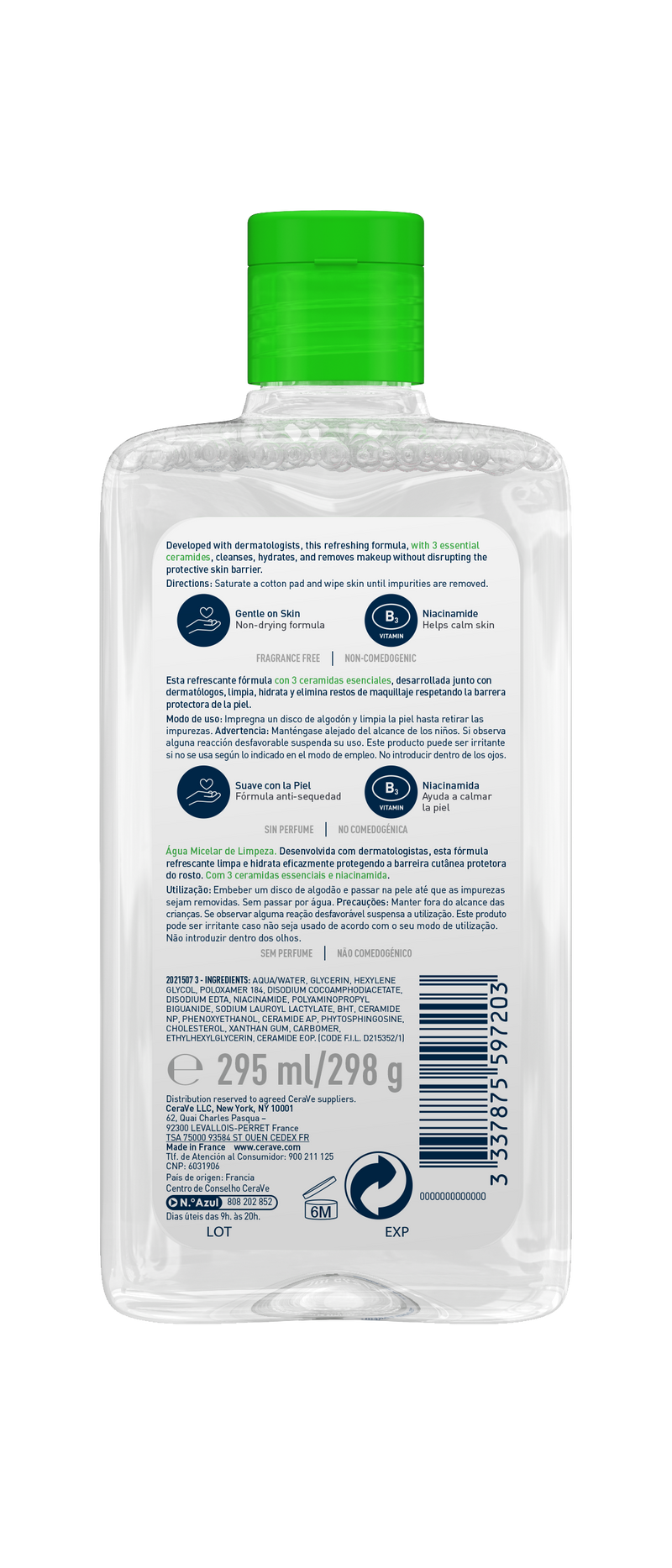 CeraVe Água Micelar de Limpeza 295 ml