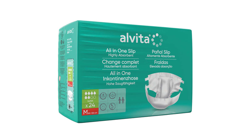 Alvita Fralda Incontinência Super Dia Tamanho M 80-130cm 24unid.