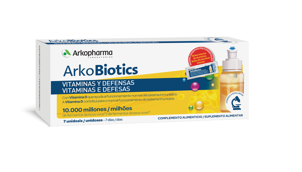 Arkopharma Arkobiotics Vitaminas e Defesas Adultos 7 Unidoses