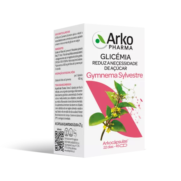 Arkopharma Arkocápsulas Gymnema Sylvestre Controlo Açúcar Apetite 45 cp.