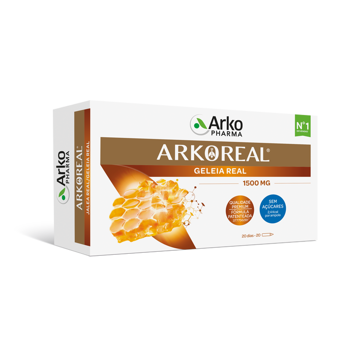 Arkopharma Arkoreal Geleia Real 1500 mg Sem Açúcar 20 Ampolas