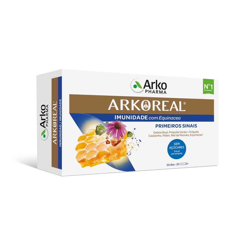 Arkopharma Arkoreal Geleia Real Imunidade Sem Açúcar 20 Ampolas