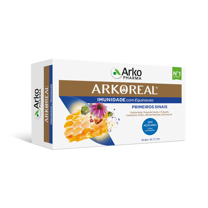 Arkopharma Arkoreal Geleia Real Imunidade Sem Açúcar 20 Ampolas