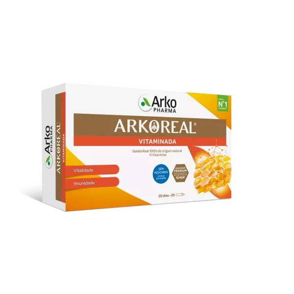 Arkopharma Arkoreal Jalea Real 1000 mg Vitadefesas Sin Azúcar 20 Viales 