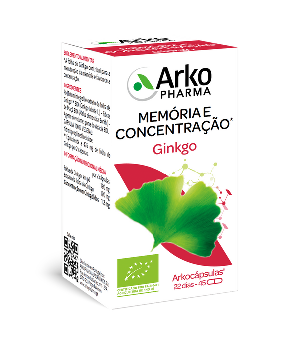 Arkopharma Arkocápsulas Ginkgo Bio 45 cáps