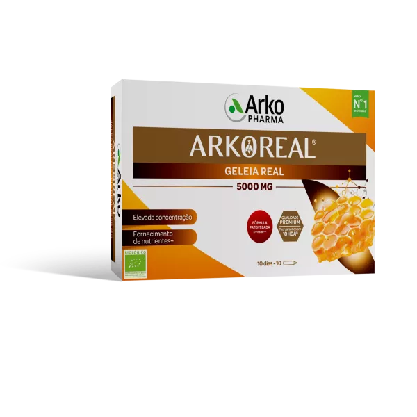 Arkopharma Arkoreal Geleia Real 5000mg 10 Ampolas