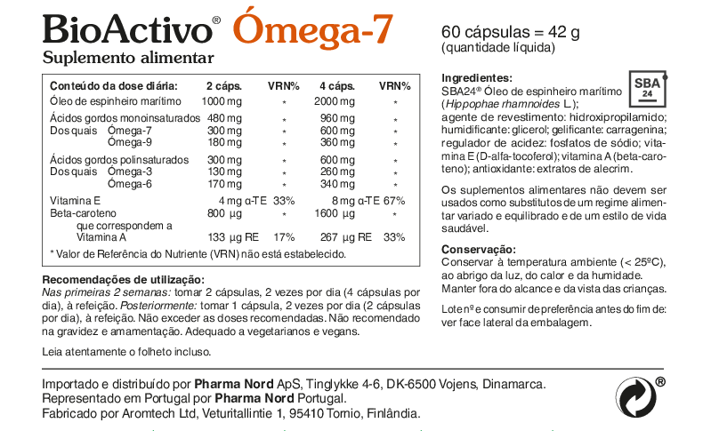 BioActivo Ómega-7 60 cáps.