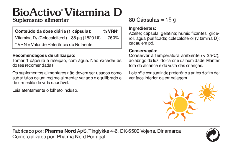 BioActivo Vitamina D 80 cáps.