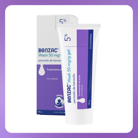 Benzac Wash 50mg/g Gel Mild to Moderate Acne Extensive Areas 100g.