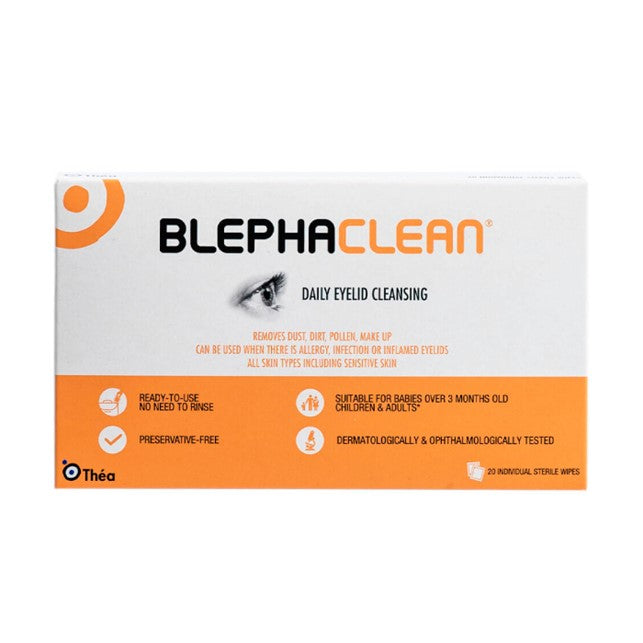 Toallitas esterilizadas para párpados Théa Blephaclean x30