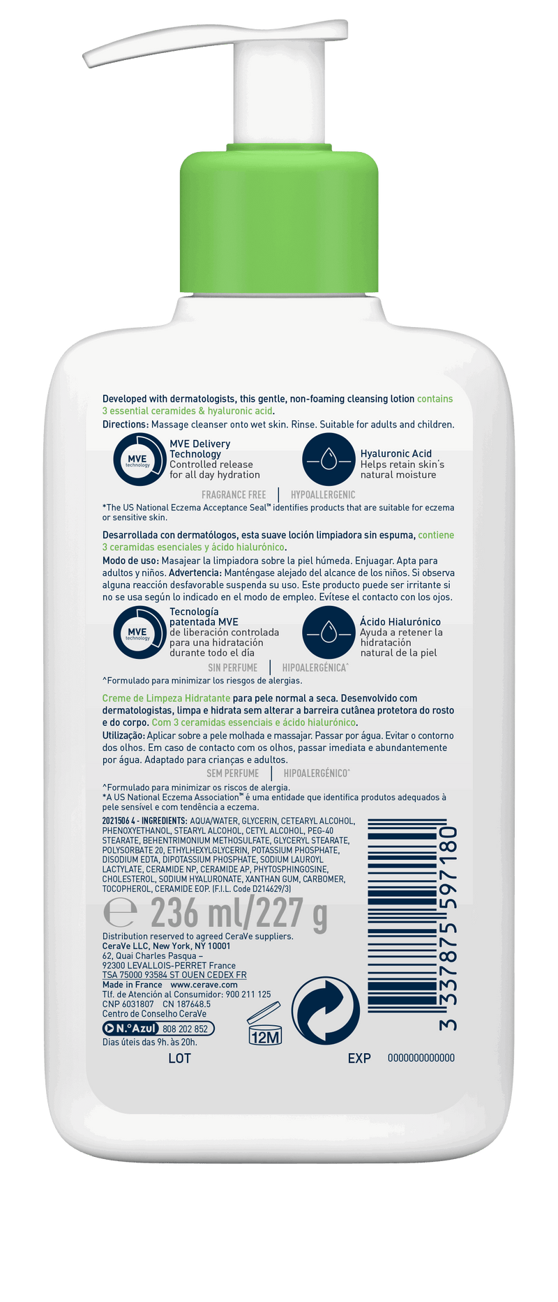 CeraVe Creme de Limpeza Facial Hidratante