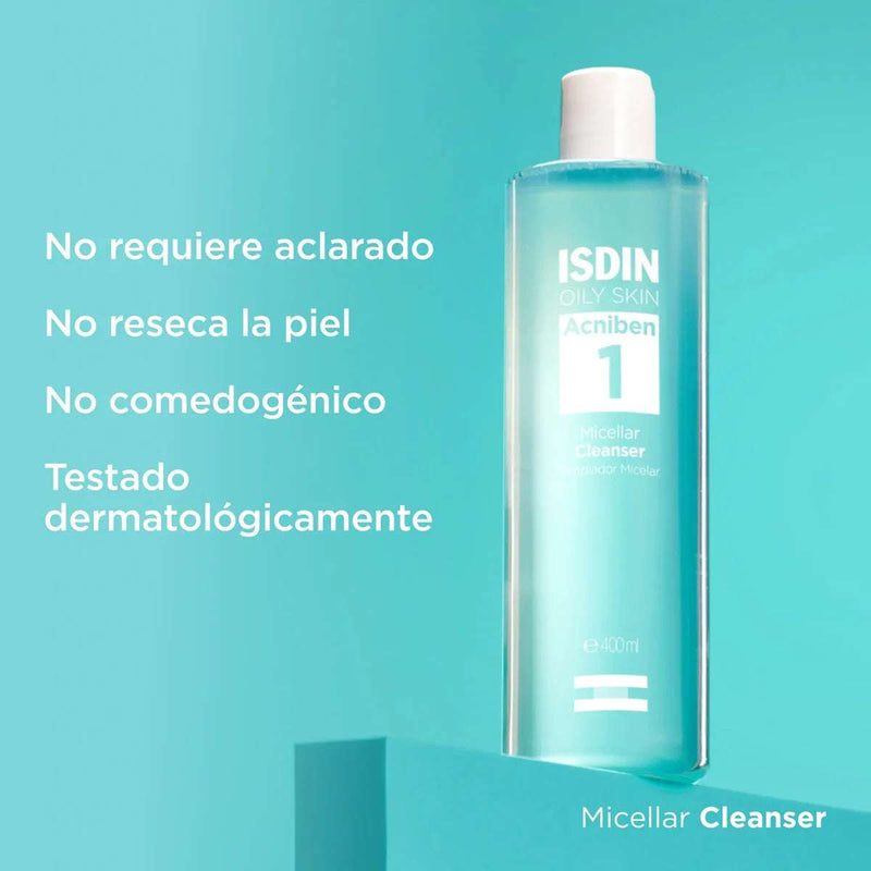 Isdin Acniben Micellar Cleanser Limpeza Facial Desmaquilhante 400ml