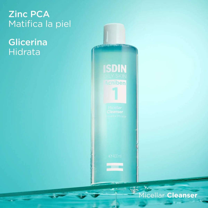 Isdin Acniben Micellar Cleanser Limpeza Facial Desmaquilhante 400ml