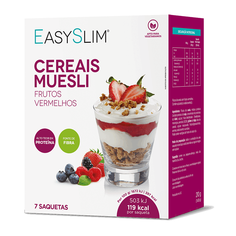 Easyslim Muesli Cereais Frutos Vermelhos Saquetas 7x30gr.