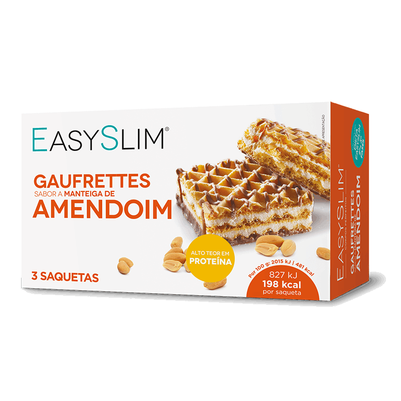 Easyslim Gaufrettes Manteiga de Amendoim 3x41,1gr.