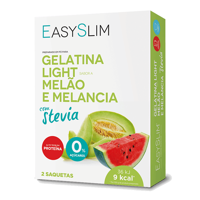 Easyslim Gelatina Light Melão/Melancia Stevia Saquetas x2