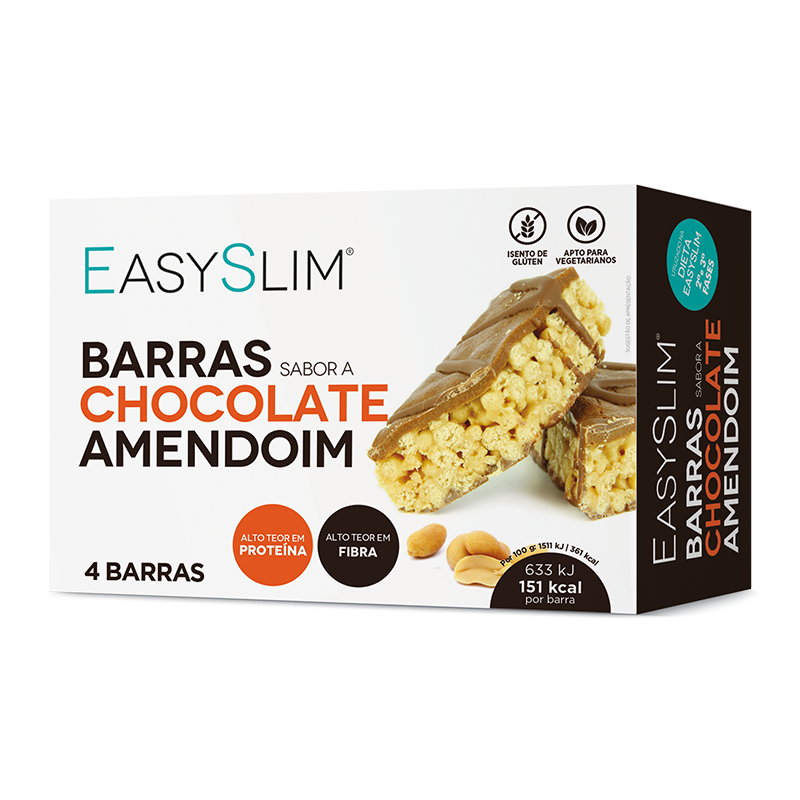 Easyslim Barras Chocolate e Amendoim 4x42gr.