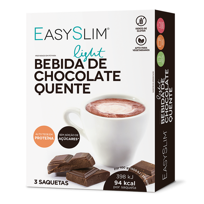 Easyslim Bebida Chocolate Quente Saquetas 3x26,5gr.